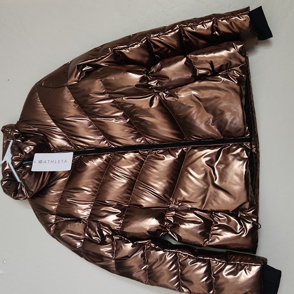 Athleta Jackets & Blazers - NWT!!! Limited Edition Athleta Shiny Copper Down Puffer Jacket